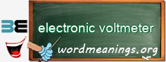 WordMeaning blackboard for electronic voltmeter